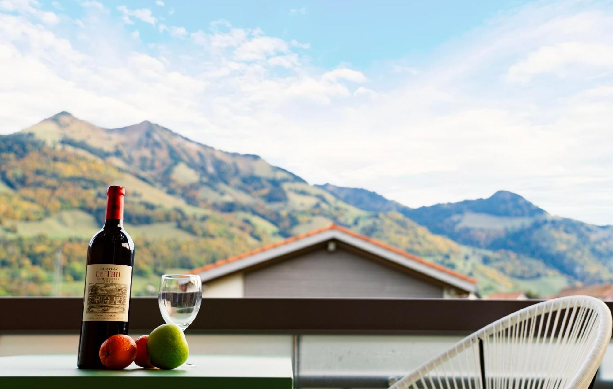 Gruyere Alpes Appartement 3 Chambres Bbq Parking Neirivue المظهر الخارجي الصورة